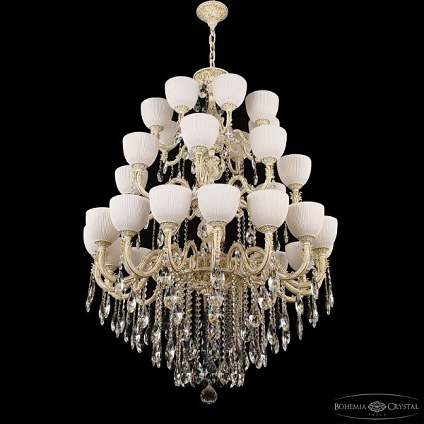 Подвесная люстра Bohemia Ivele Crystal AL7901 белый арт. AL79101/16+8+8/300/3d B WMG P1 U Line