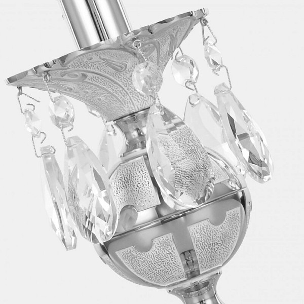Настольная лампа декоративная Bohemia Ivele Crystal AL77 никель арт. AL77500L/1-23 NW