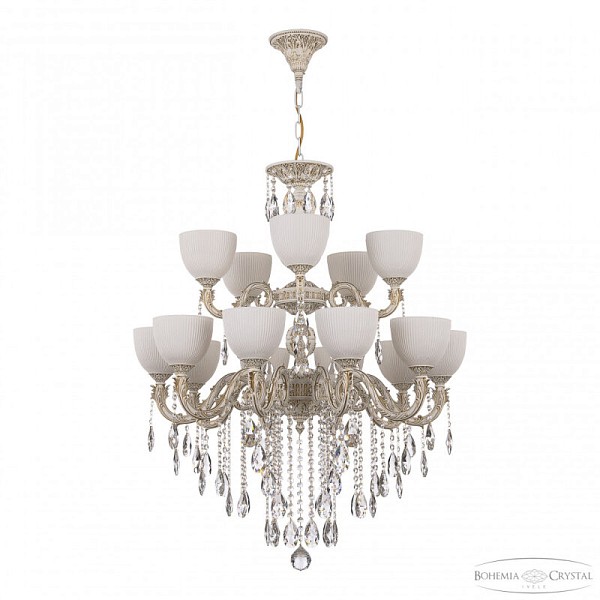 Подвесная люстра Bohemia Ivele Crystal AL7901 белый арт. AL79101/10+5/250/2D B WMG P1 U Line