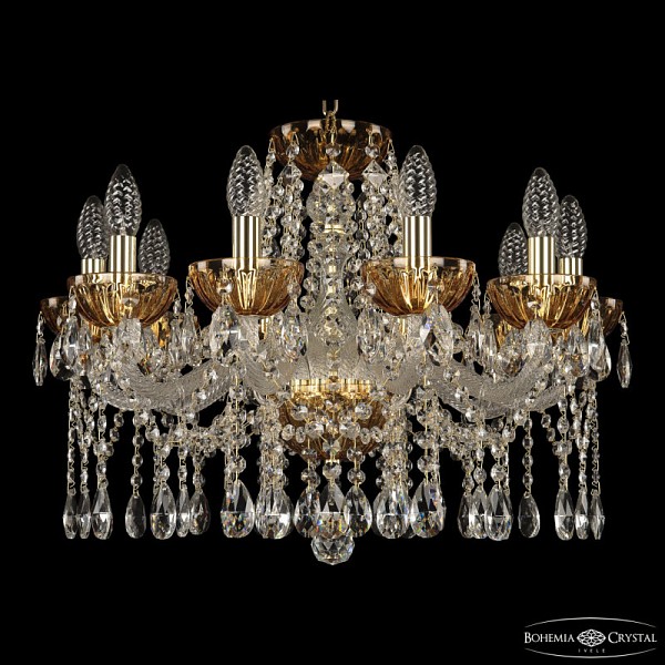 Подвесная люстра Bohemia Ivele Crystal 5413 золото арт. 5413/10/200 G Amber/M-1H