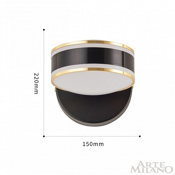 Бра Arte Milano Ferrara-71040 черный арт. 277599/1B BK/GD