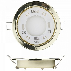 Встраиваемый светильник Uniel GX53-H2 золото арт. UL-00005053
