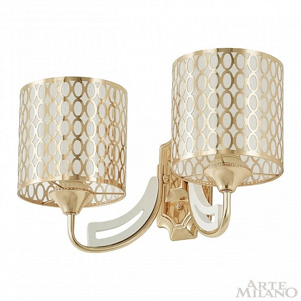 Бра Arte Milano Florentia-3387 белый арт. 303387/2W Wh/Gd
