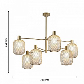 Люстра на штанге F-promo Tokri золото арт. 4603-6C