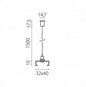 Подвес для трека Lightstar Quattro черный арт. 504177-FR2