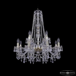 Подвесная люстра Bohemia Ivele Crystal 1403 золото арт. 1403/8+4/240/h-76 G