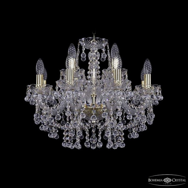 Подвесная люстра Bohemia Ivele Crystal 1409 золото арт. 1409/8+4/195 G