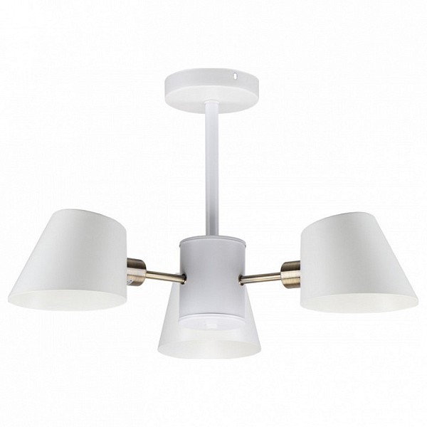 Люстра на штанге Imex MD.9130 белый арт. MD.9130-3-S WH+AB