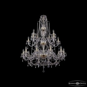 Подвесная люстра Bohemia Ivele Crystal 1411 золото арт. 1411/10+5+5/360/2d G