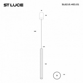 Подвесной светильник ST-Luce LILT черный арт. SL6210.403.01