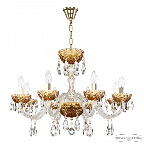 Подвесная люстра Bohemia Ivele Crystal 5417 золото арт. 5417/8/240 G Amber/M-1F