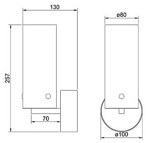 Бра Arte Lamp Lanterna черный арт. A3606AP-8BK