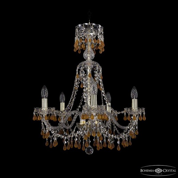 Подвесная люстра Bohemia Ivele Crystal 1410 золото арт. 1410/5/195/XL-66 G V1003