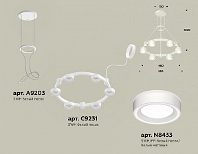 Подвесная люстра Ambrella Light XR белый арт. XR92031201