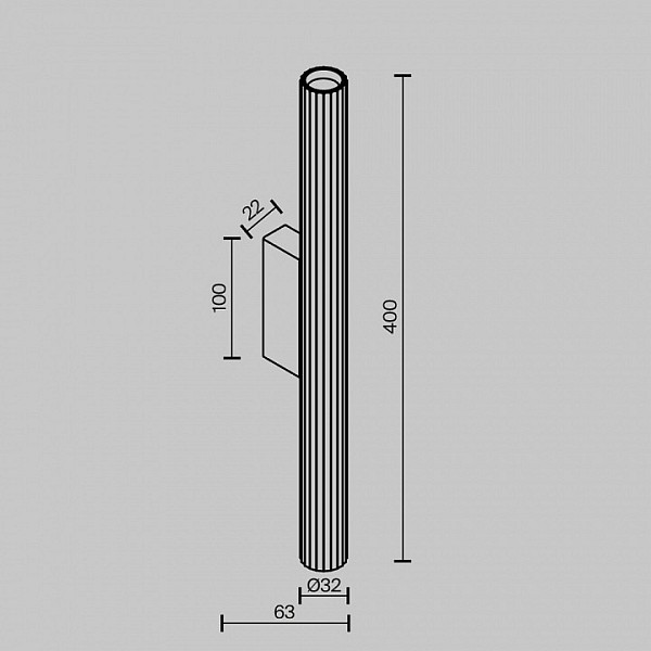 Бра Maytoni Calipso черный арт. C082WL-12W2.7K-B