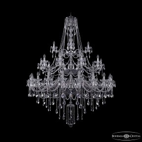 Подвесная люстра Bohemia Ivele Crystal 1415 никель арт. 1415/20+10+5/530/3d Ni