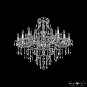 Подвесная люстра Bohemia Ivele Crystal 1415 никель арт. 1415/12+6/300 Ni