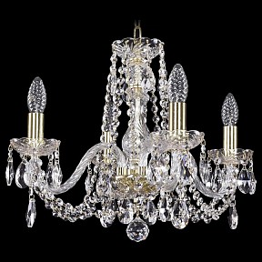 Подвесная люстра Bohemia Ivele Crystal 1402 золото арт. 1402/4/160/G