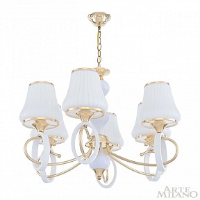 Подвесная люстра Arte Milano Florentia-2387 белый арт. 302387/6 Wh/Gd