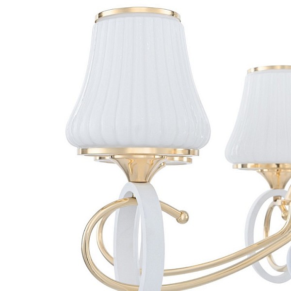 Подвесная люстра Arte Milano Florentia-2387 белый арт. 302387/5 Wh/Gd