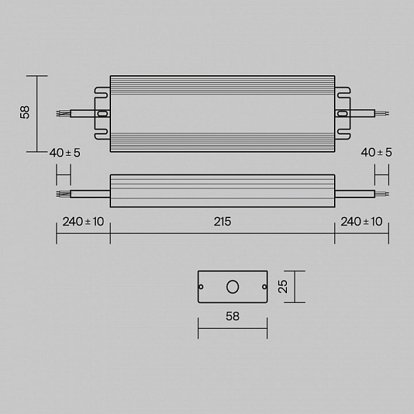 Блок питания Maytoni Power Supply Magnetic серый арт. PSL008-100W-48V-IP67