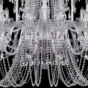 Подвесная люстра Bohemia Ivele Crystal 1402 металл арт. 1402/20+10+5/530/XL-165/Ni