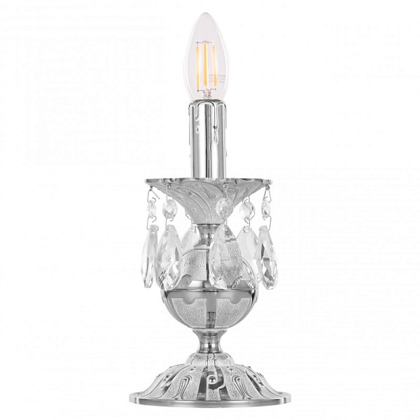 Настольная лампа декоративная Bohemia Ivele Crystal AL77 никель арт. AL77500L/1-23 NW