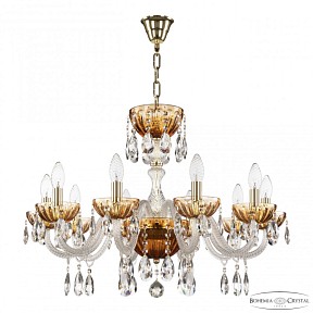 Подвесная люстра Bohemia Ivele Crystal 5417 золото арт. 5417/10/240 G Amber/M-1H