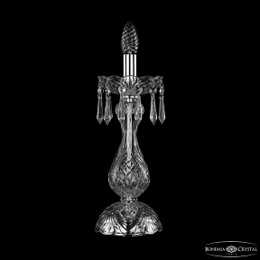Настольная лампа декоративная Bohemia Ivele Crystal 1403 никель арт. 1403L/1-35 Ni