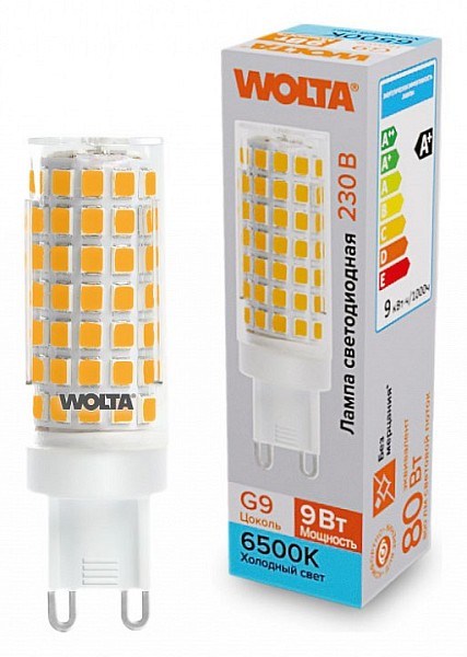 Лампа светодиодная Wolta   арт. WSTD-JCD-9W6KG9-C