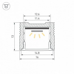 Профиль Arlight SL-SLIM металл арт. 061373