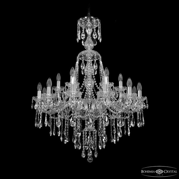 Подвесная люстра Bohemia Ivele Crystal 1415 никель арт. 1415/12+6/300/XL-108 Ni