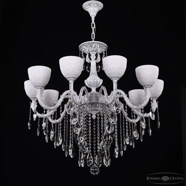 Подвесная люстра Bohemia Ivele Crystal AL7901 белый арт. AL79101/10/300 B WMN P1 U Horse