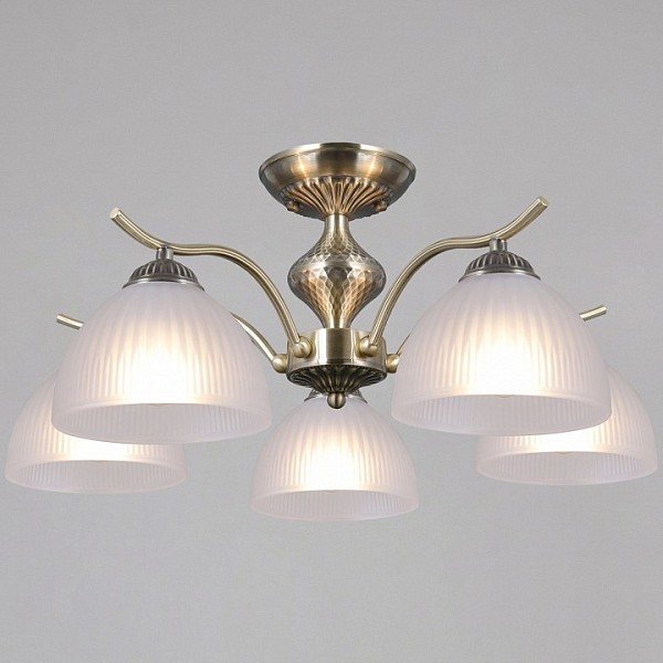 Люстра на штанге ILLUMICO  бронза арт. IL0896-5CSQ-26 AB ELITE