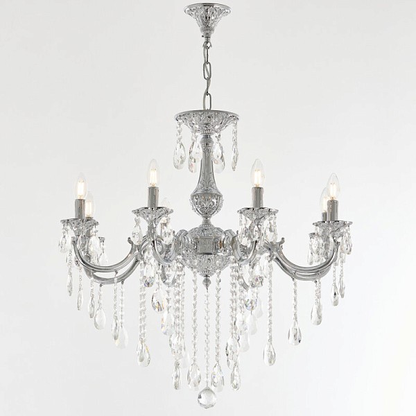 Подвесная люстра Bohemia Ivele Crystal AL7801 никель арт. AL78101/8/250 B Ni