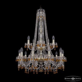 Подвесная люстра Bohemia Ivele Crystal 1410 золото арт. 1410/10+5/240/h-91/2d G V1003