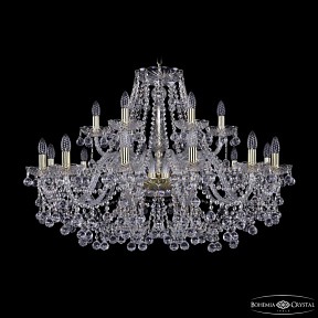 Подвесная люстра Bohemia Ivele Crystal 1409 золото арт. 1409/12+6/360 G
