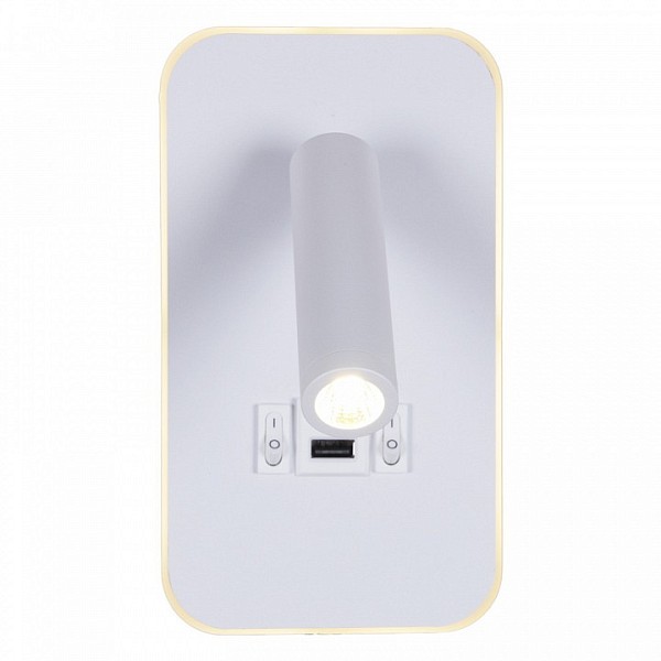Бра Reluce 86204 белый арт. 86204-9.2-001KT LED12W+USB WT