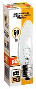 Лампа накаливания Jazzway   арт. B35 240V 60W E27 clear