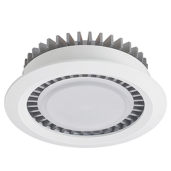 Встраиваемый светильник Ideal Lux Turbo белый арт. TURBO 142.1-10W-WT/GR