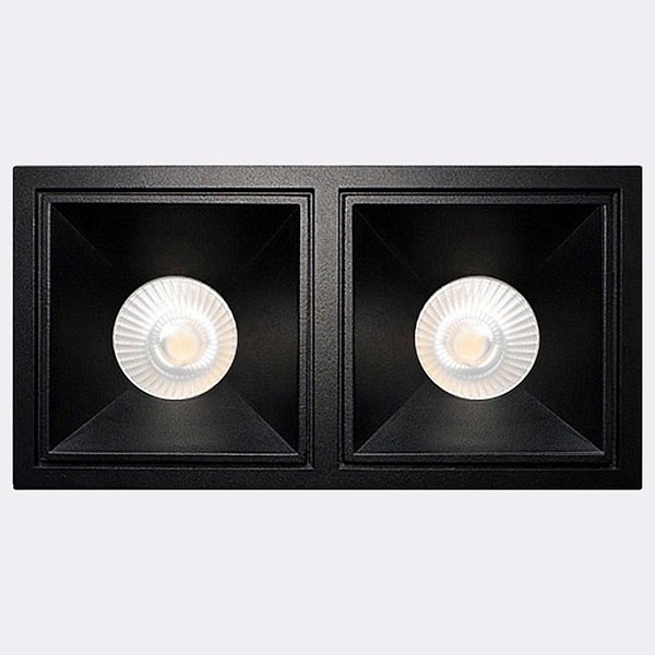 Встраиваемый светильник Italline IT06-6020 черный арт. IT06-6020 black 4000K - 2 шт. + IT06-6022 black