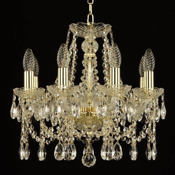 Подвесная люстра Bohemia Ivele Crystal 107 золото арт. 107/8/141 G