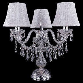 Настольная лампа декоративная Bohemia Ivele Crystal 5703 металл арт. 1403L/3/141-39/Ni/SH41-160