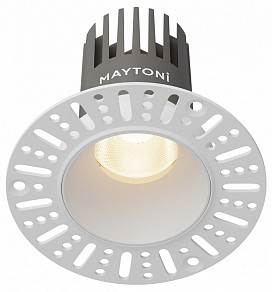 Встраиваемый светильник Maytoni  белый арт. DL119-10W-3K-TRS-W