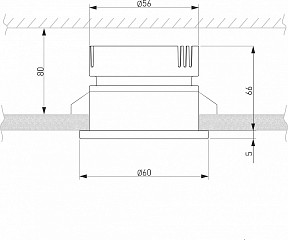Встраиваемый светильник Elektrostandard Nuta черный арт. 25026/LED