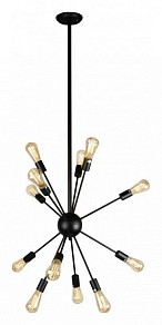 Люстра на штанге iLamp Spider черный арт. Loft209-12B
