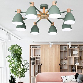 Люстра на штанге Imperiumloft Folke Green зеленый арт. FOLKE01