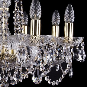 Подвесная люстра Bohemia Ivele Crystal 1402 золото арт. 1402/8/195/G/tube