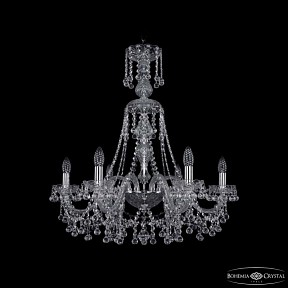 Подвесная люстра Bohemia Ivele Crystal 1409 никель арт. 1409/6/240/XL-75 Ni