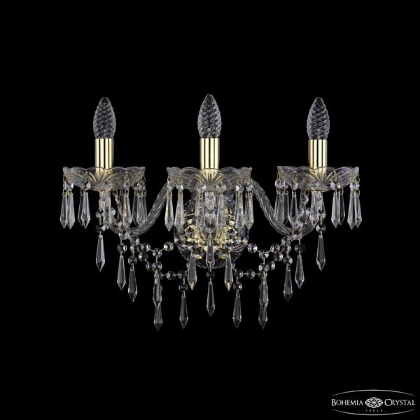 Бра Bohemia Ivele Crystal 1403 золото арт. 1403B/3/195/XL G